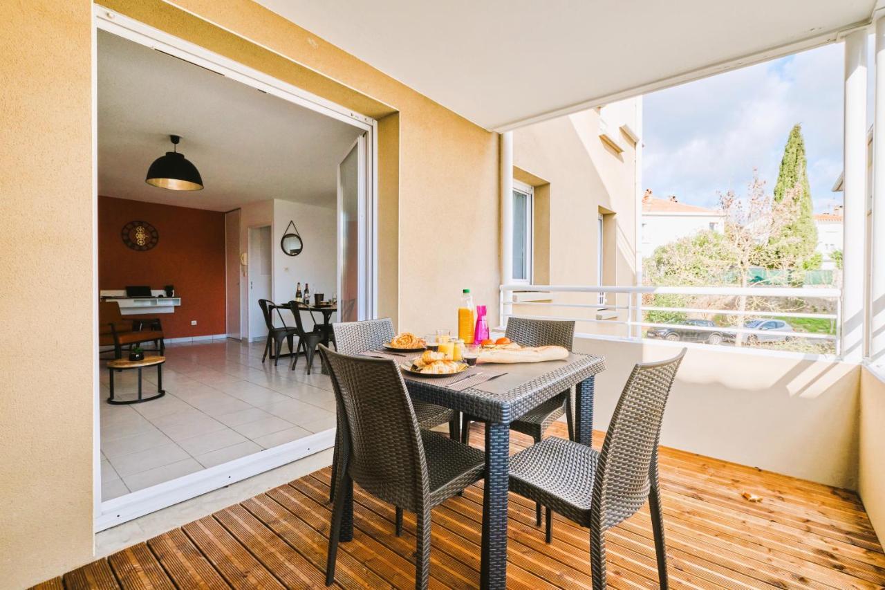 Ferienwohnung Tout Confort ! Calme, Climatisation, Piscine, Parking Gratuit, Grande Terrasse, Netflix, Wifi Carcassonne Exterior foto